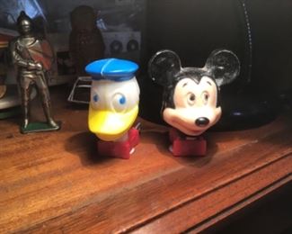 Vintage Mini Donald Duck and Mickey Mouse nightlights