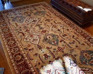 Hand knotted hall rug, approx. 14'6" X 6'