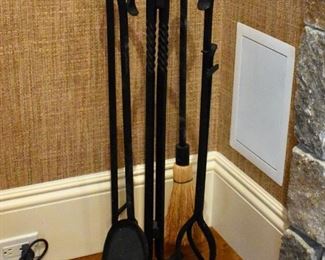 Wrought iron fireplace tools