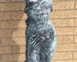 LADY WITH WATER JUG CONCRETE GARDEN PATIO STATUE