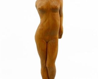 CARVED STANDING NUDE BY MICHAEL ONTOLCHIK JR