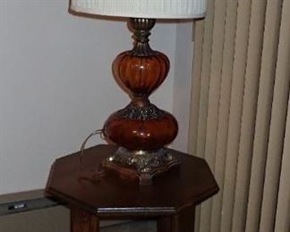 OCT END TABLE  - GLASS TABLE LAMP