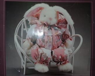 BUNNY ON WHITE CHAIR
