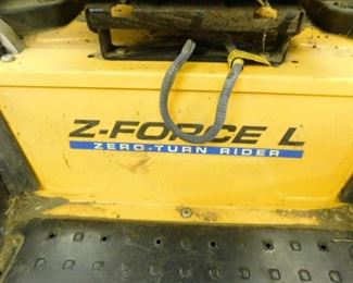 Cub Cadet zero-turn Z force L mower 126 hrs 60 in. deck