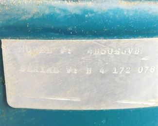Ajax compressor: Model 4B50E6VB Serial #B4172078
