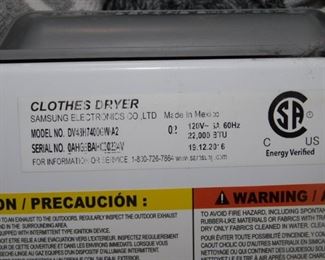 Samsung  Steam Moisture  Sensor Dryer