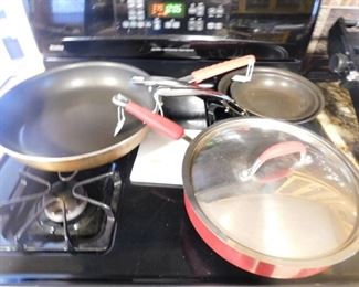 Tramontina large pan and Kitchen Aid pan