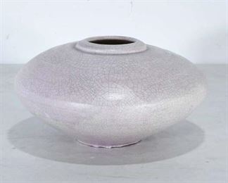 Studio Pottery Purple & White Texture Glaze Vase