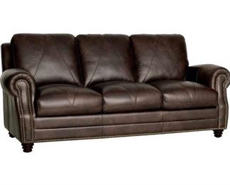 Darby Home Co Gardner Leather Round Arms Sofa
