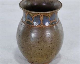 Studio Pottery Glazed Stoneware Vase 