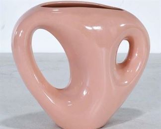 Haeger Floral Mid Century Modern Pink Vase