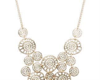 Lonna & Lilly Gold-Tone Textured Disc Drama Necklace