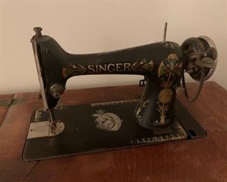 #4 antique treadle sewing machine singer   $ 75.00