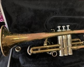 #43 trumpet in case as is   $ 40.00