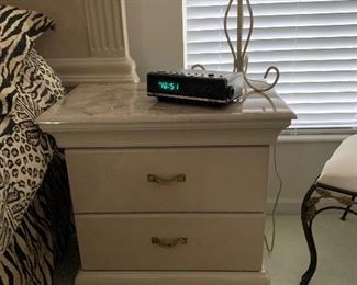 One of two nightstands in the MBR