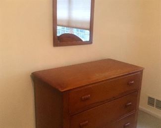 Maple Dresser and Mirror $100