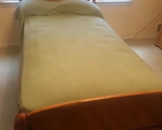 Maple Twin Bed with like new mattress $100