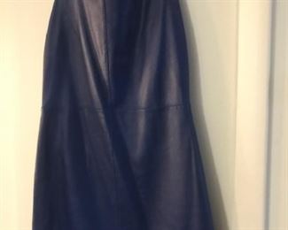 Blue Leather Dress