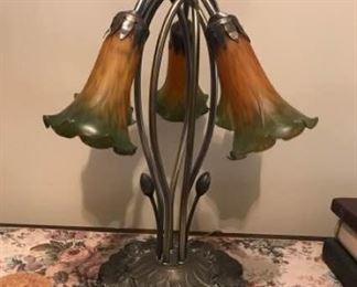 Cute green lily pond table lamp. 5-lights 17"
https://ctbids.com/#!/description/share/340736 