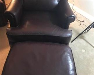 Bonus! Sam Moore #2 Leather club chair with ottoman https://ctbids.com/#!/description/share/340704