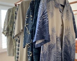 Nice Selection of Tommy Bahama Silk Shirts Size Large