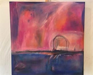 Roberta Lee Woods signed Painting titled Approaching Dusk https://ctbids.com/#!/description/share/340895
