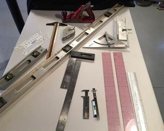 4 Foot Level, 1 Foot Level, Various Rulers and Devices, Chalk Line Reel, Hand Planer https://ctbids.com/#!/description/share/340906