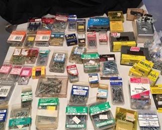 Assortment of Nuts, Bolts, Brads, Screws, Nails, Anchor Bolts https://ctbids.com/#!/description/share/340910