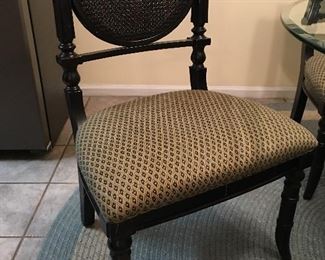 Closer look at dining chair 