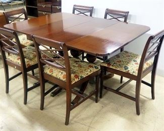 Rway Drop Leaf Table With 3 Leaves, 6 Matching Chairs, And Table Cover, 30" High x 42" Wide x 27" (Without Leaves, 95" Long Fully Extended)