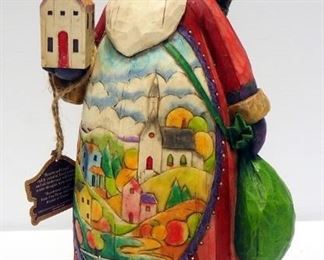 Jim Shore Enesco "Heartwood Creek" Hand Painted Santa Claus Music Box, Plays "O Come, All Ye Faithful"