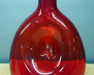 Red Crystal Bowl, Ruby Red Trimmed Candy Box, Pedestal Candy Dish, Red Glass Jar, And Square Candy Dish