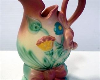 Roseville Ceramic Conch Shell Planter (6.5" High) And Hull Pitcher (6.25" High)