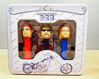 2006 Orange County Choppers 3 Pez Dispenser Set In Tin Container, NIB