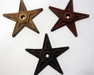 Three 6.5" (Tip To Tip) Star Rosettes