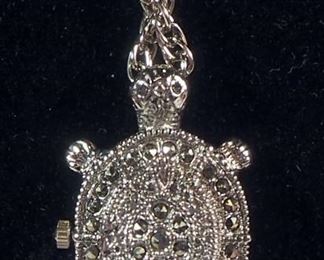 Victoria Lace Turtle And Utopia Ballerina Watch Pendant Necklaces, Qty 2