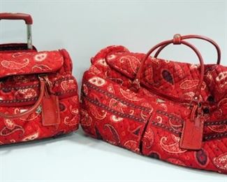 Vera Bradley Luggage Set, Rolling Duffel Bag And Rolling Carry-On Bag, With Extendable Handles