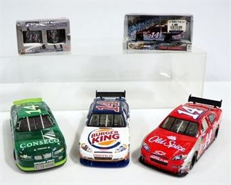 1:24 Diecast Ron Horanady #14 Conseco, Old Spice, And Burger King Cars, 1:43 #14 Tony Stewart Old Spice And Tony Stewart Shot Glasses