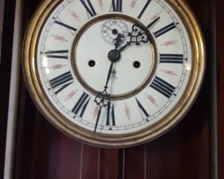 Gustav Becker wall clock Vienna regulator two weight