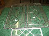 3 Leaded glass panes.