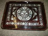 WONDERFUL INLAID ORIENtAL TABLE. Works really well if ur short...& young.