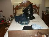 Bed To BR Set. Blanker chest so full the lid's open.