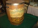 Nail Keg w/handles & a decopage Scene.