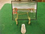 International Harvester glass tray w/pic of the building. Foot spoon is Red Bird Advertiser.