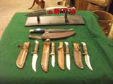 There's more knives. Note that all the skinners have sheaths. More knives Wed. nite.