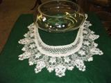 EXTRA LG. PUNCH BOWL & GORGEOUS BEHIND THE NECK & TIE IN THE FRONT SCARF.