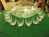 Huge but Gorgeous Punch Bowl & cups.