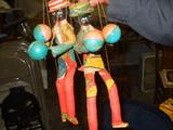 ANCIENT BLACK MARIONETTES. THEY DANCE & PLAY FILLED BALLS. THESE ARE SO GOOD THEY
GET 2 PIX!!
