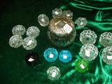 All of the fine crystal & cut glass salts are just a bacground for this superb UNGER BROTHERS dresser jar w/ Sterling Top. If ur not familia w/Unger Bros., they are on par w/Tiffany. It would behove u to ck. it out on a search of the internet.
