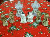 ANGELS + 2 IRISH BELEEK GREEN
MARK XMAS ORNAMENTS.